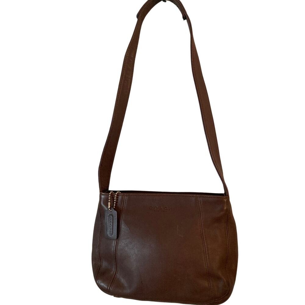 Vintage Coach #4186 Lexington Zip Mahogany Brown Leather Shoulder Bag